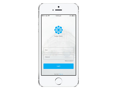 Log In screen app design flat gif icon ios iphone log in profile psd screen