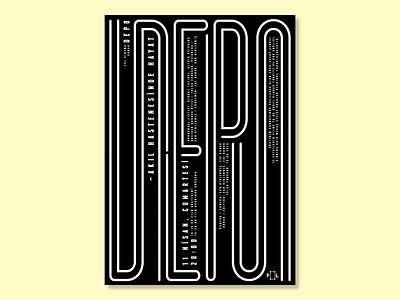 Depo bw cinema design event events film films graphic design monochrome poster type typography