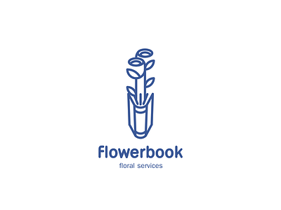 Flowerbook book bouquet facebook floral flower logo services