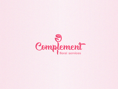Complement complement floral flowers lettering pink rose