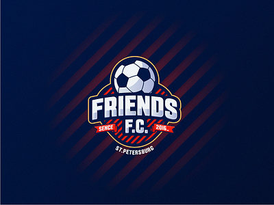 Friends emblem football friends sport team