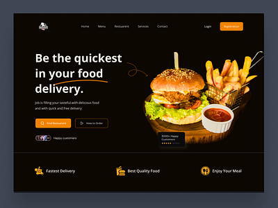 Food Website Header Design