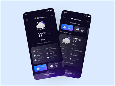 Weather Mobile App Design app design malamuix mobile ui ui design ui ux weather