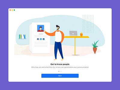 Profiles after effects animation branding design illustration mail motion design motion graphics onboarding people sign in swipe tea ui vector violet