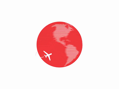 WAT logo animation after effects animation architecture branding flight globe logo motion design motion graphics red travel world