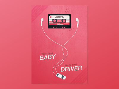 MOVIEPOSTER V1 🔥 baby babydriver cars cassette tape drift driver earpods headphones movie movieposter music pink race record scars subaru vhs vintage