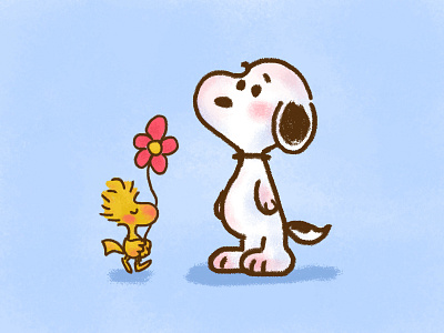 Good Old Snoopy charlie brown cute fanart illustration kawaii peanuts schulz snoopy soft woodstock