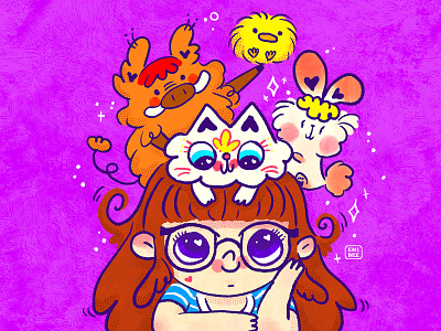 Profile Pic about me character design cute doodle illustration kawaii personal branding profile pic
