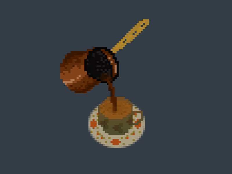 Pixel Turkish Coffee 8 bit 8 bit animation caffeine coffee drink pixel