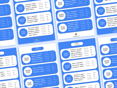 Personal Project (class routine design) class routine display ads google ads graphic design html5 banner illustration logo saas banner ui web banner