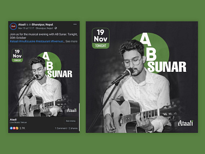 Restaurant | Live Music | Singer | Social Media Post Design