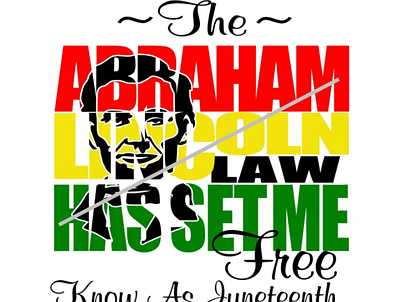 The Abraham Lincoln Law Has Set Me Free Know As Juneteenth! 3d animation app branding design graphic design illustration logo motion graphics ui vector