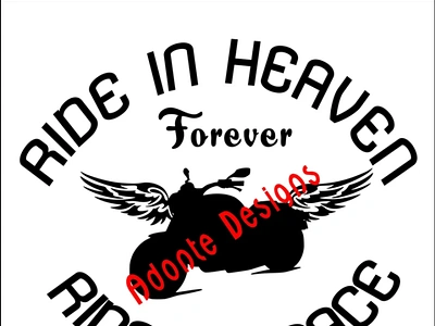 Ride In Heaven Ride In Peace Memorial Biker,Biker with Wings SVG 3d animation app branding design graphic design illustration logo ui vector