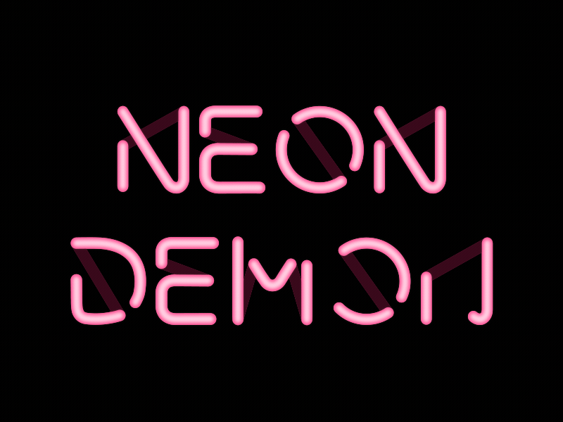 Neon Demon after effects animated animography font gif kinetic loop neon type typeface typography