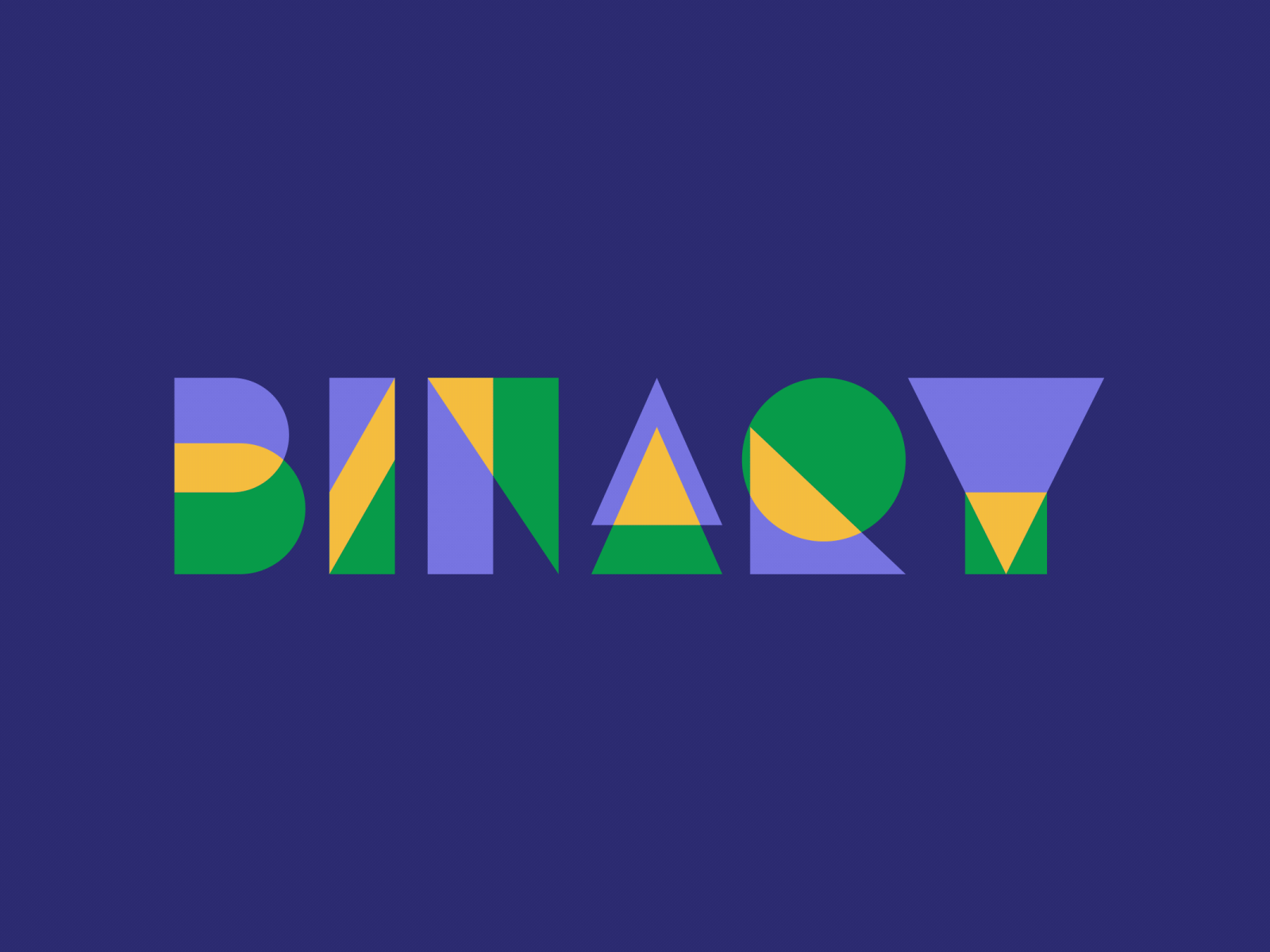 Binary - Animated Typeface after effects animated animography font kinetic loop motion type typeface typography