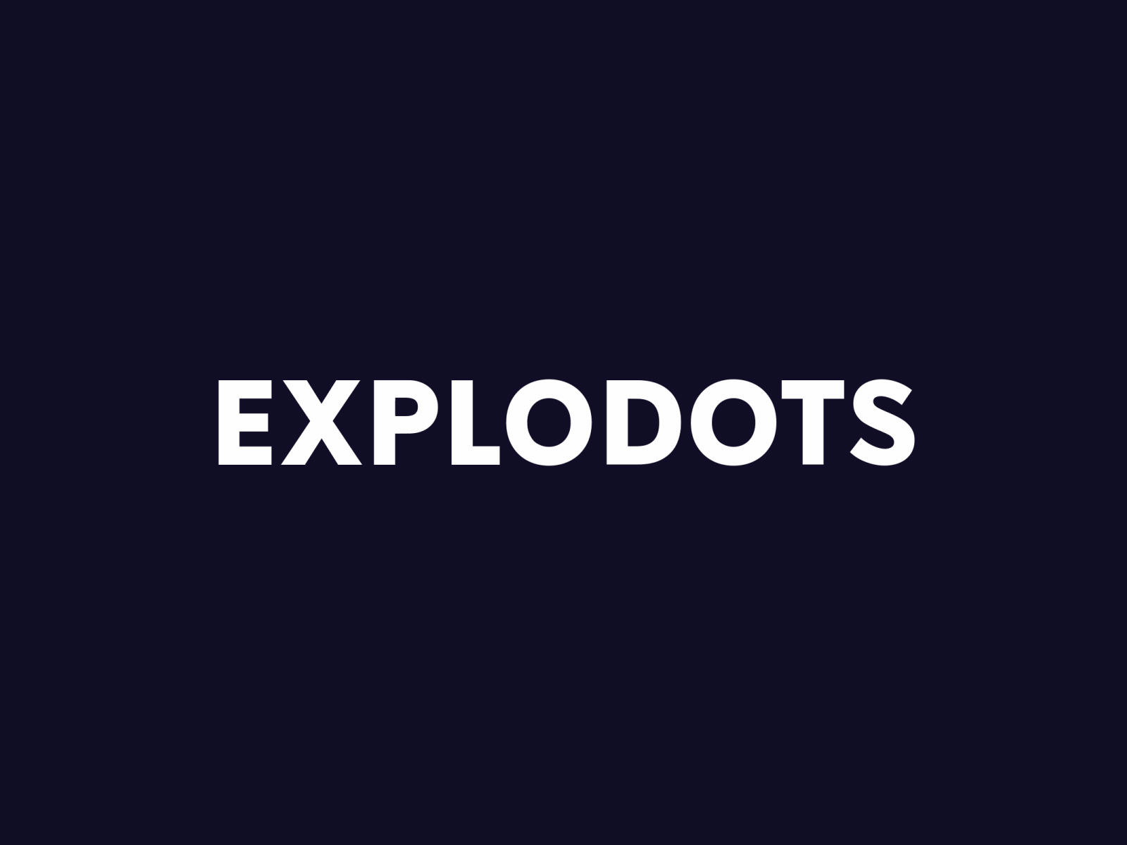 Explodots - Animated Typeface after effects animated animography font kinetic loop motion type typeface typography
