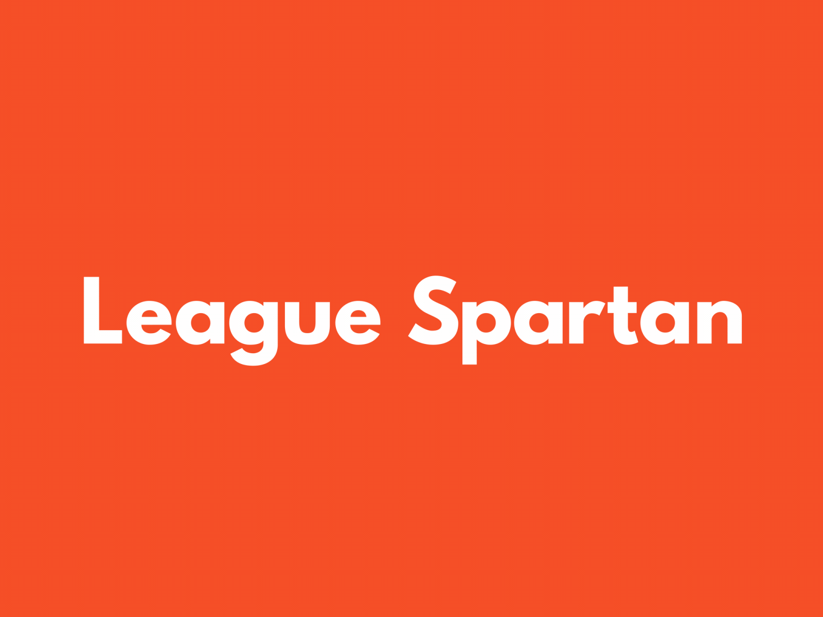 League Spartan - Animated Typeface