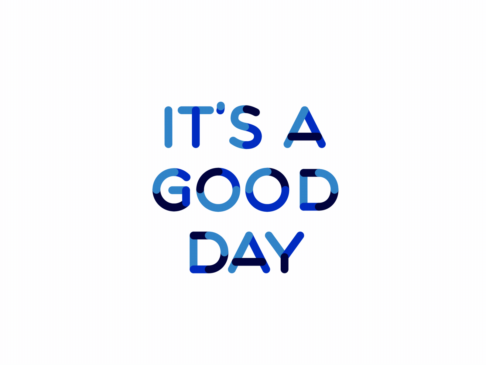 A Good Day after effects animated animography font kinetic multicolore type typeface typography