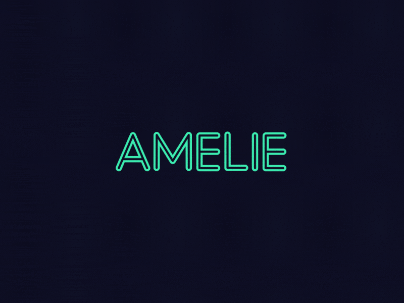 Amelie - Minimal Vs. Elaborate after effects animated animography font typeface typography