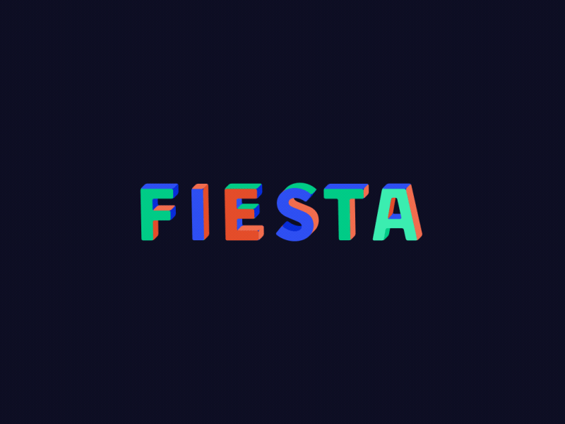 Fiesta - Minimal Vs. Elaborate after effects animated animography fiesta font typeface typography