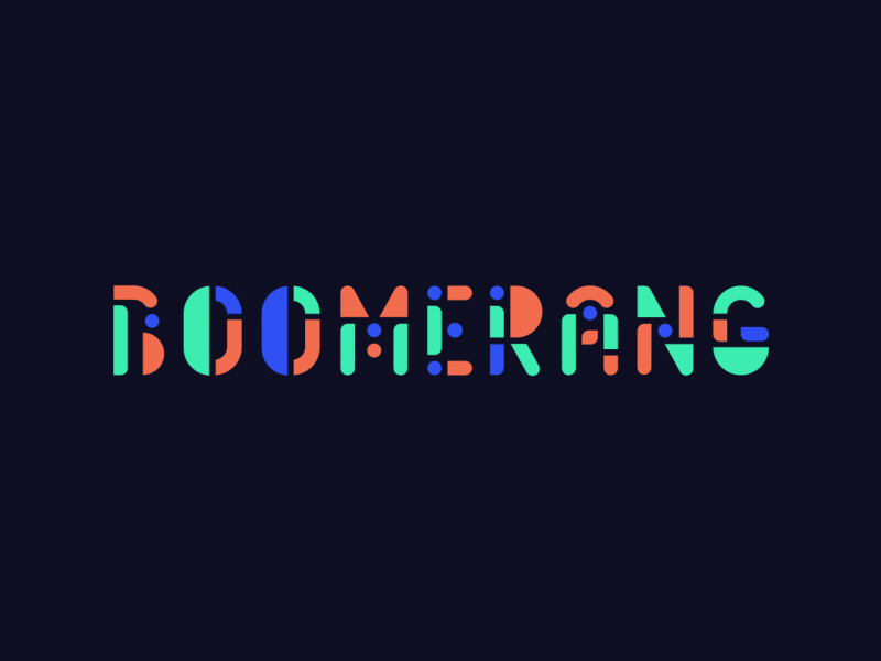 Boomerang - Minimal Vs. Elaborate after effects animated animography boomerang font typeface typography