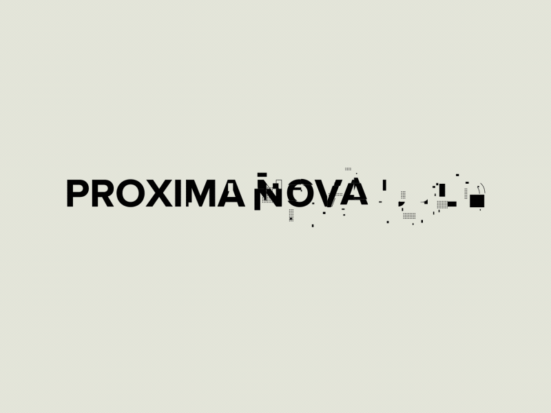 Proxima Nova Bold after effects animation animography glitch motion sans serif type typeface typography