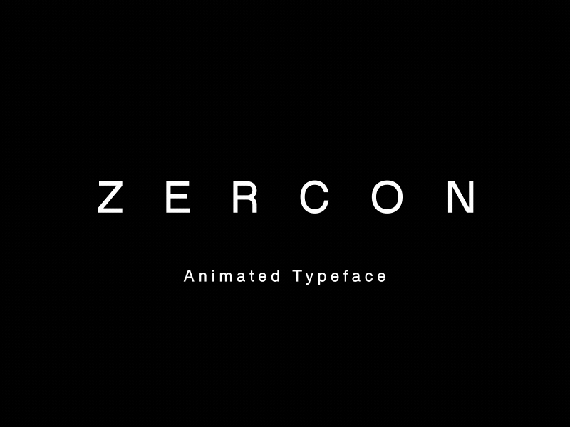 Zercon - Animated Typeface after effects animation animography font glitch motion type typeface typography zercon