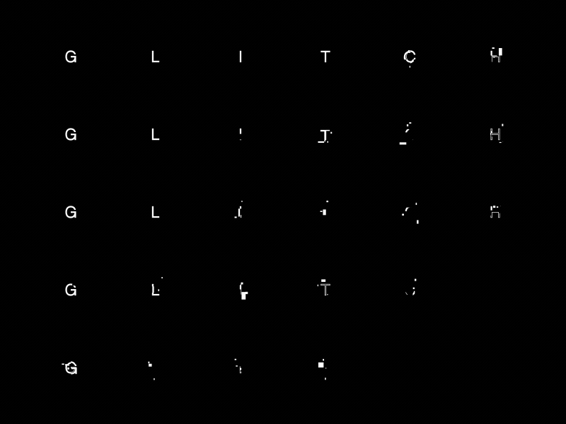 Glitch Dribbble font glitch zercon animography typography typeface motion animation type after effects