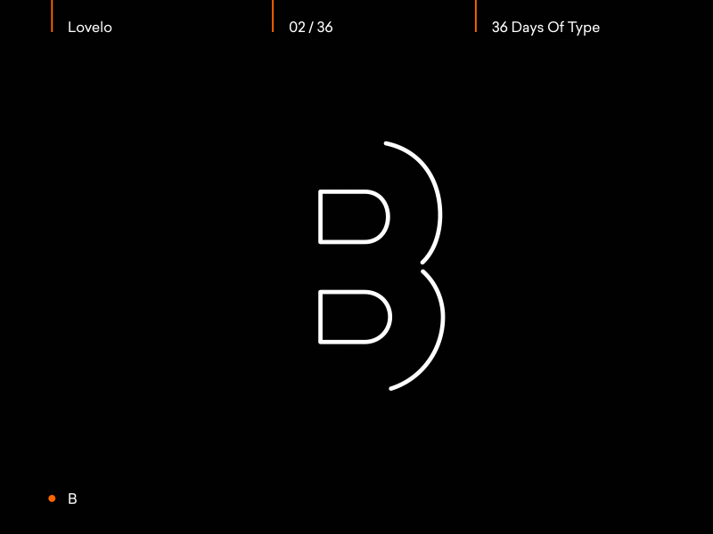 Day 02/36 - B 36daysoftype after effects animated animation animography font gif kinetic loop motion type typeface typography