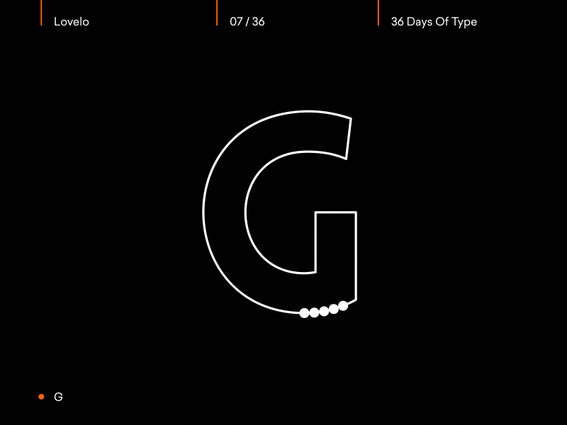 Day 07/36 - G 36days g 36daysoftype after effects animated animation animography font gif kinetic loop lovelo motion type typeface typography