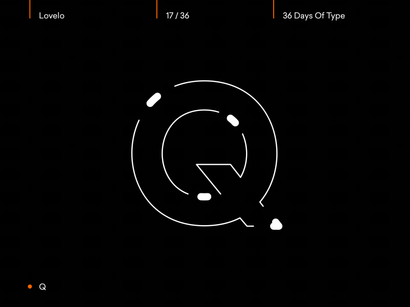 Day 17/36 - Q 36daysoftype after effects animated animation animography font gif kinetic loop lovelo motion type typeface typography