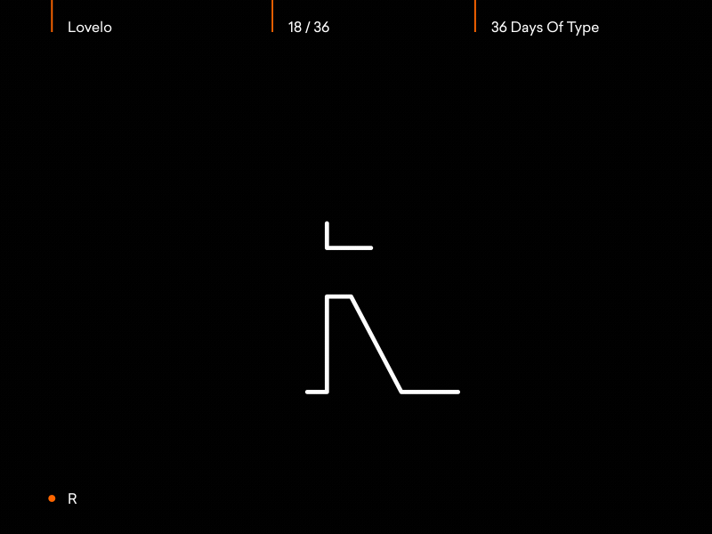 Day 18/36 - R 36daysoftype after effects animated animation animography font gif kinetic loop lovelo motion type typeface typography