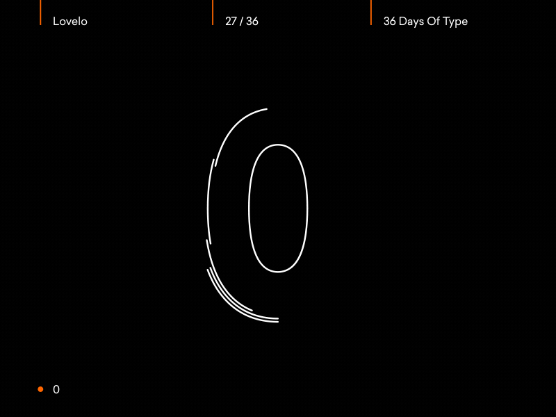 Day 27/36 - 0 36daysoftype after effects animated animation animography font gif kinetic loop lovelo motion type typeface typography