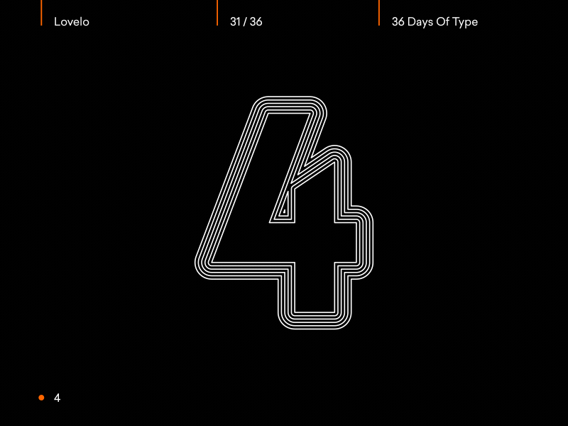 Day 31/36 - 4 36daysoftype after effects animated animation animography font gif kinetic loop lovelo motion type typeface typography