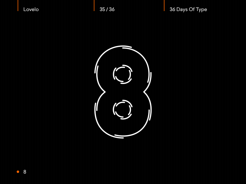 Day 35/36 - 8 36daysoftype after effects animated animation animography font gif kinetic loop lovelo motion type typeface typography