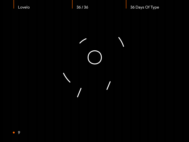 Day 36/36 - 9 36daysoftype after effects animated animation animography font gif kinetic loop lovelo motion type typeface typography