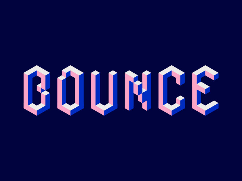 Isotype - Bounce after effects animated animation animography font gif isometric isometry isotype kinetic loop motion type typeface typography