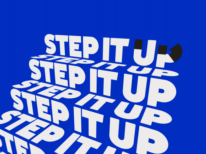 Step it up! after effects animated animography font kinetic loop motion type typeface typography
