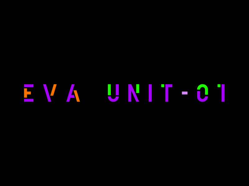 Neon Genesis Evangelion Tribute after effects animated animation anime animography eva evangelion font glitch loop motion neon genesis scifi type typeface typography