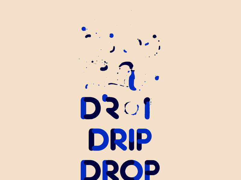 Drip Drop Dribbble after effects animated animation animography cell animation drip drop font frame by frame liquid loop motion type typeface typography