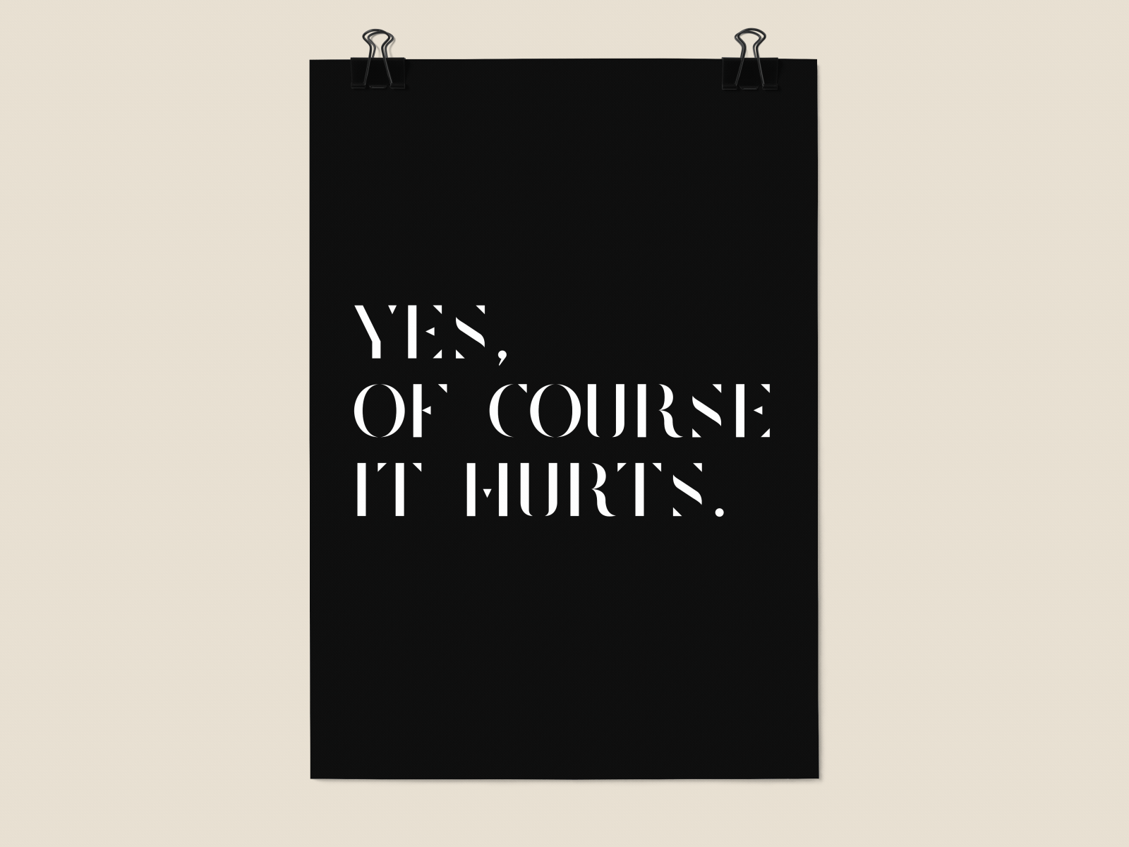 Yes, of course it hurts. after effects animated animography font kinetic loop motion type typeface typography