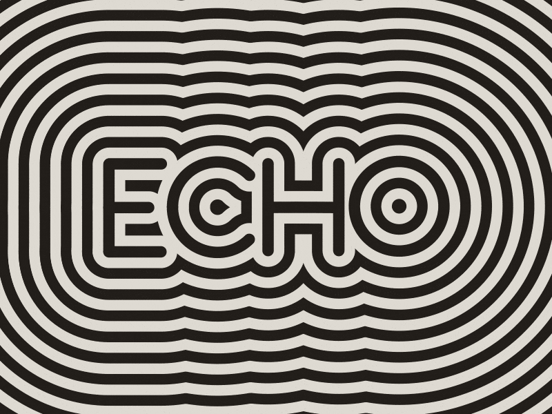 ECHO after effects animated animation animography font loop motion type typeface typography