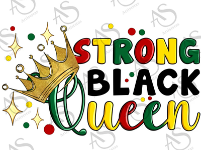 Strong Black Queen Png Sublimation Design