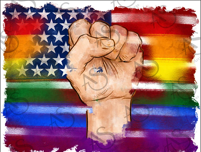 LGBT Flag And America Flag With Hand Background Png Sublimation 3d animation app branding design graphic design illustration logo ui vector