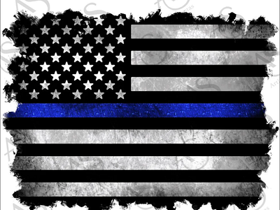 Thin Blue Line American Flag Background Png