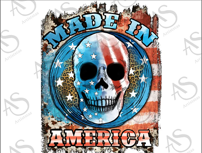 Made in America Skull Png, American Skull Png 3d animation app branding design graphic design illustration logo ui vector