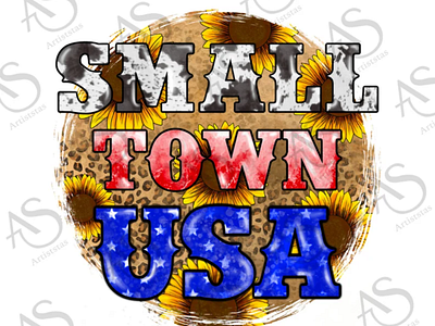 Small Town Usa Png Sublimation Design