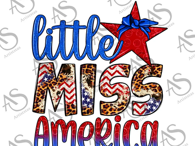 Little Miss America Png Sublimation Design