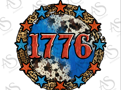 1776 4th of July with Western Background Png