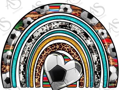 Western Soccer Rainbow Png Sublimation 3d animation app branding design graphic design illustration logo ui vector